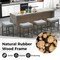 Costway 24.5" Bar Stool Set of 4 with Solid Rubber Wood Frame Humanized Footrest Kitchen White/Gray